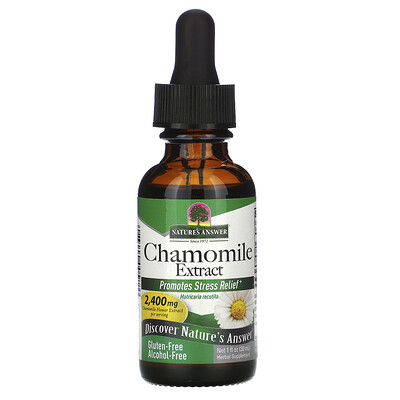 Nature's Answer Chamomile Extract, Alcohol Free, 2,400 mg, 1 fl oz (30 ml)