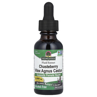 Nature's Answer, Barátcserje Vitex Agnus Castus, folyadék kivonat, alkoholmentes, 2 000 mg, 30 ml (1 fl oz)