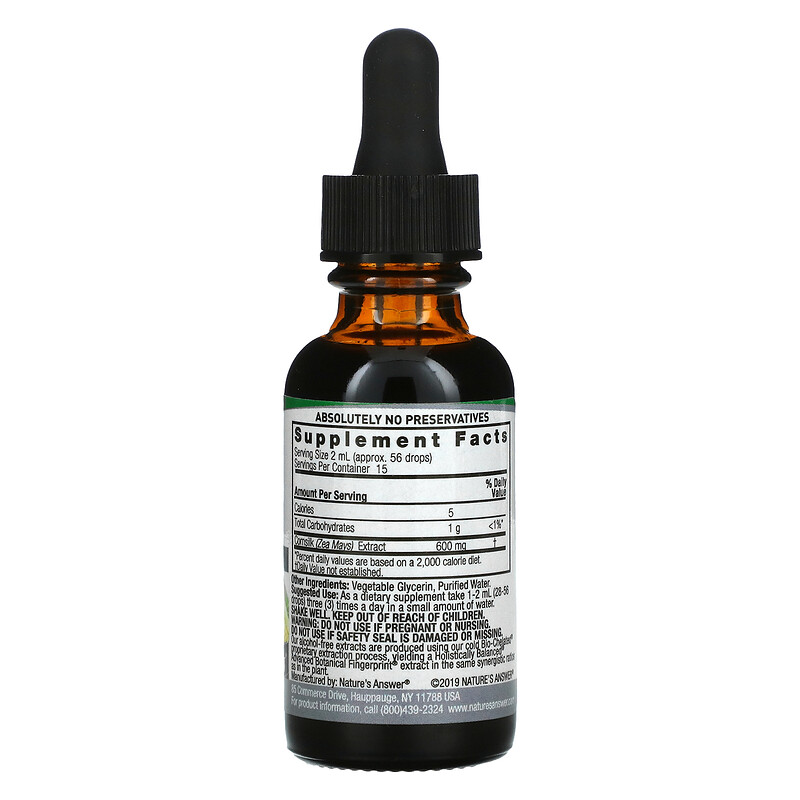 Nature's Answer, Cornsilk Extract, AlcoholFree, 2,000 mg, 1 fl oz (30 ml)