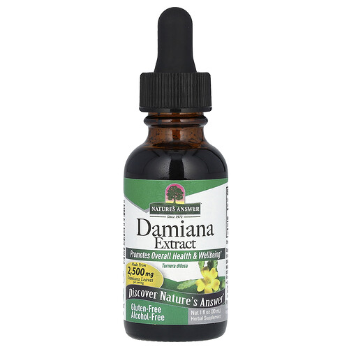 Nature's Answer Damiana Extract, Alcohol-Free, 2,500 mg, 1 fl oz (30 ml)