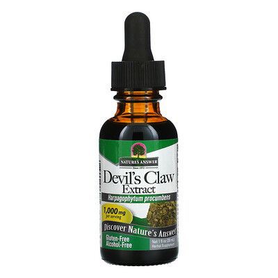 

Nature's Answer Devil's Claw Extract, Alcohol-Free, 370 mg, 1 fl oz (30 ml)