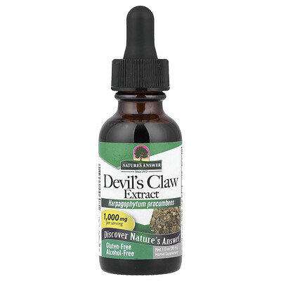 Nature's Answer, Extracto de harpagofito, Sin alcohol, 1000 mg, 30 ml (1 oz. líq.)