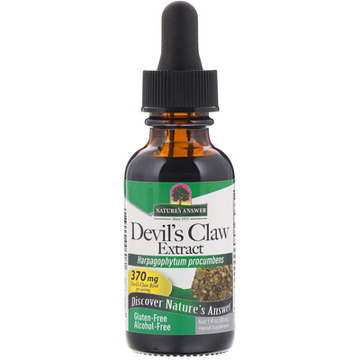 Nature's Answer Devil's Claw Extract, Alcohol-Free, 370 mg, 1 fl oz (30 ml)