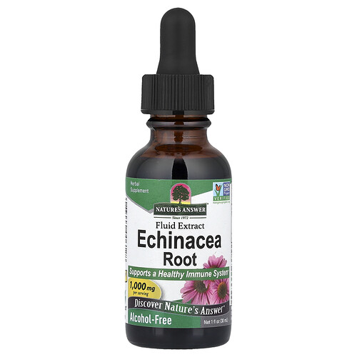Nature's Answer Echinacea Root, Fluid Extract, Alcohol-Free, 1 fl oz (30 ml)