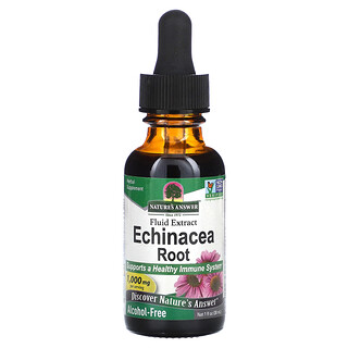 Nature's Answer, Echinacea gyökér, folyékony kivonat, alkoholmentes, 1000 mg, 1 fl uncia (30 ml)