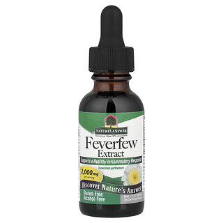 Nature's Answer, Ekstrak Feverfew, Bebas Alkohol, 30 ml (1 ons cairan)