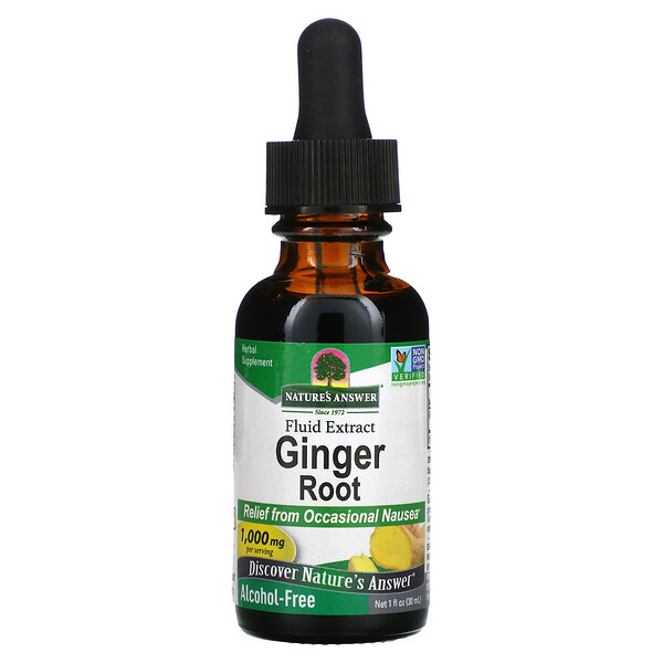 Ginger Root, Fluid Extract, flüssiger Ingwerwurzelextrakt, alkoholfrei, 1.000 mg, 30 ml (1 fl. oz.)