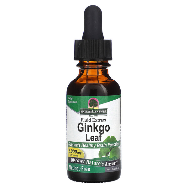 Natures Answer Ginkgo Leaf Fluid Extract Alcohol Free 2000 Mg 1