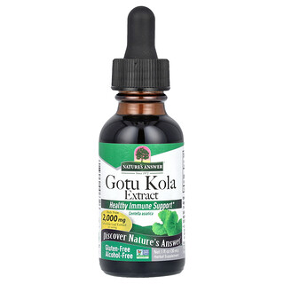 Nature's Answer, Extracto de gotu kola, Sin alcohol, 2000 mg, 30 ml (1 oz. líq.)