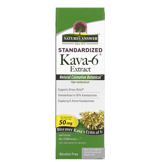 Nature's Answer, Kava-6, extracto sin alcohol, 1 fl oz (30 ml)