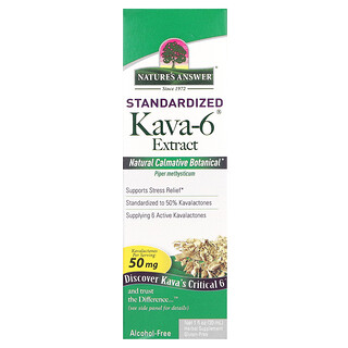 Nature's Answer, Extracto de kava-6, estandarizado, Sin alcohol, 30 ml (1 oz. líq.)