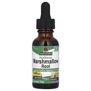 Nature's Answer, Extracto fluido de raíz de malvavisco, Sin alcohol, 2000 mg, 30 ml (1 oz. líq.)