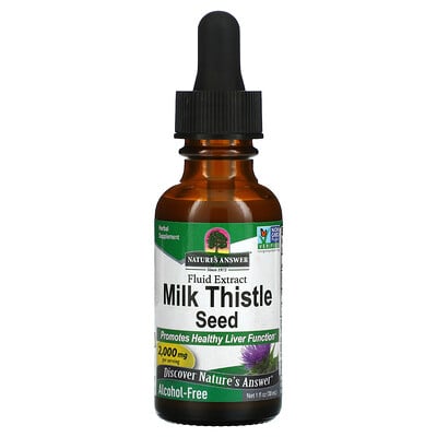 

Nature's Answer Milk Thistle Seed Fluid Extract Alcohol-Free 2 000 mg 1 fl oz (30 ml)