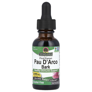 Nature's Answer, Pau D' Arco Bark, Alkol İçermez, 2.000 mg, 1 fl oz (30 ml)