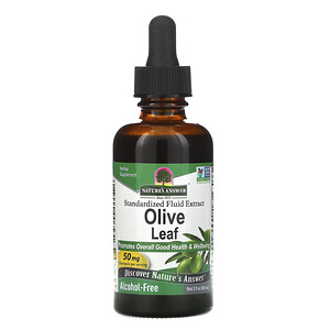 Отзывы о Натурес Ансвер, Olive Leaf, Alcohol-Free, 50 mg, 2 fl oz (60 ml)