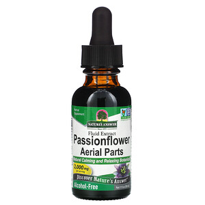 Натурес Ансвер, Passionflower Aerial Parts, Alcohol-Free, 2,000 mg, 1 fl oz (30 ml) отзывы