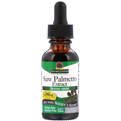 Nature's Answer Saw Palmetto Extract, Alcohol-Free, 1,200 mg, 1 fl oz (30 ml)