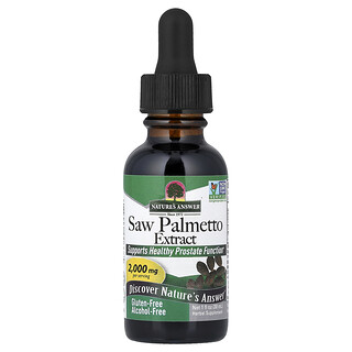 Nature's Answer, Εκχύλισμα Saw Palmetto, χωρίς αλκοόλ, 2.000 mg, 30 ml