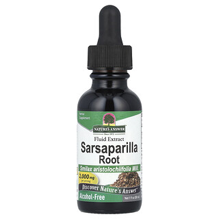 Nature's Answer, Sarsaparilla Root, Fluid Extract, flüssiger Extrakt aus Sarsaparillawurzel, alkoholfrei, 2.000 mg, 30 ml (1 fl. oz.)