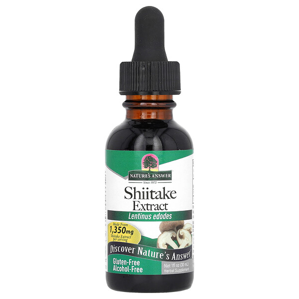 Nature's Answer Shiitake Extract, Alcohol-Free, 1,350 mg , 1 fl oz (30 ml)