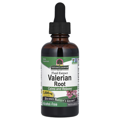 Nature's Answer, Valeriana, Extracto fluido, Sin alcohol, 1000 mg, 60 ml (2 oz. líq.)