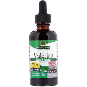 Отзывы о Натурес Ансвер, Valerian, Alcohol-Free, 1,000 mg, 2 fl oz (60 ml)