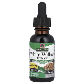 Nature's Answer, Extrait de saule blanc, Sans alcool, 2000 mg, 30 ml