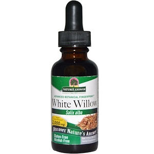 Отзывы о Натурес Ансвер, White Willow, Alcohol-Free, 2,000 mg, 1 fl oz (30 ml)
