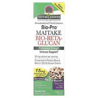 Nature's Answer, Bio-Pro Maitake con biobeta-glucano, Sin alcohol, 15 mg, 60 ml (2 oz. líq.)