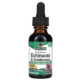 Nature's Answer, Ehinacea i zlatni lisnjak, bez alkohola, 30 ml