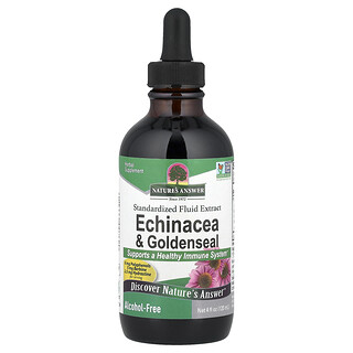 Nature's Answer, Echinacea & Goldenseal, alkoholmentes, 4 fl uncia (120 ml)
