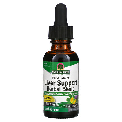 

Nature's Answer Liver Support Herbal Blend Fluid Extract Alcohol-Free 2 000 mg 1 fl oz (30 ml)