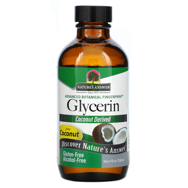 Nature's Answer, Glycerin, Coconut Derived, AlcoholFree, 4 fl oz (120