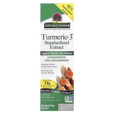 Nature's Answer, Turmeric-3®, Sin alcohol, 200 mg, 30 ml (1 oz. líq.)