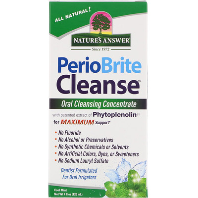 Nature's Answer PerioBrite Cleanse, концентрат для полоскания рта, мята, 120 мл (4 жидкие унции)