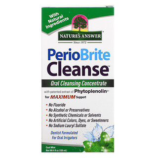 Nature's Answer, PerioBrite Cleanse, Concentrado de limpieza bucal, Menta fresca, 120 ml (4 oz. líq.)