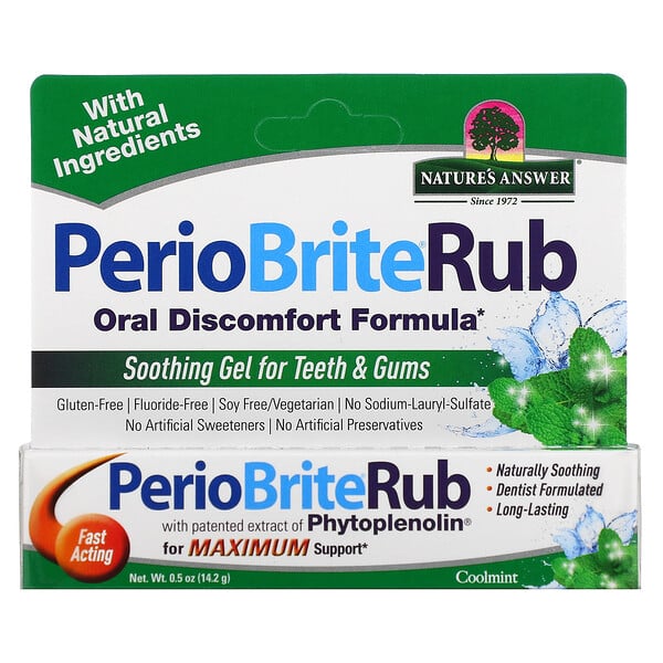 PerioBriteRub, Soothing Gel for Teeth & Gums, Cool Mint, 0.5 oz (14.2 g)