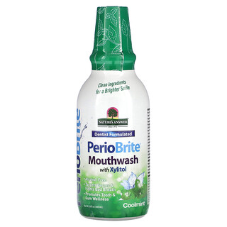 Nature's Answer, PerioBrite, Ksilitollü Ağız Gargarası, Soğuk Nane, 16 fl oz (480 ml)