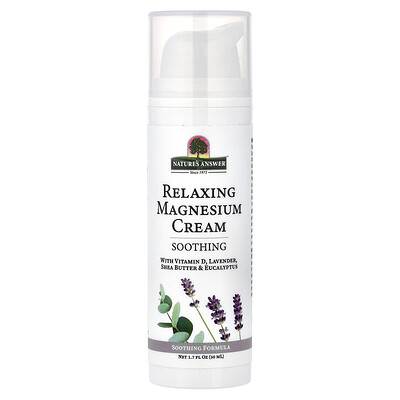 Nature's Answer, Crema relajante con magnesio, 50 ml (1,7 oz. líq.)