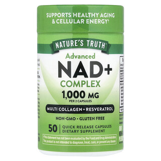 Nature's Truth, Complejo avanzado de NAD+, 50 cápsulas de liberación rápida