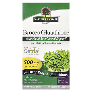Nature's Answer, Brocco-Glutathione（ブロッコ-グルタチオン）、500mg、ベジカプセル60粒