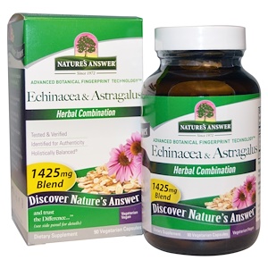 Nature's Answer, Эхинацея и астрагал, 1425 мг, 90 растительных капсул