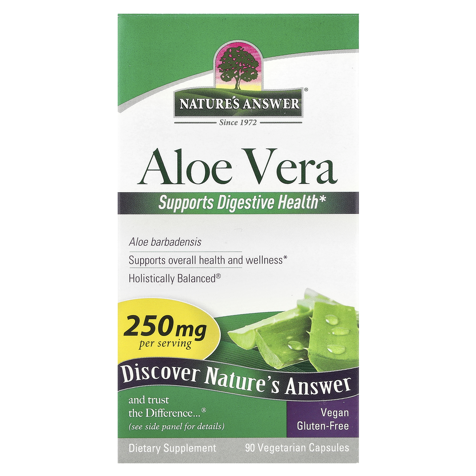 Aloe Vera , 250 mg, 90 Vegetarian Capsules