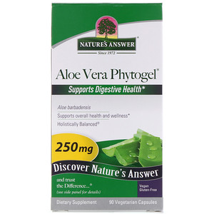 Отзывы о Натурес Ансвер, Aloe Vera Phytogel, 250 mg, 90 Vegetarian Capsules