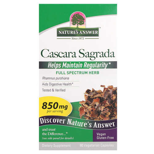 Nature's Answer Cascara Sagrada, 90 Vegetarian Capsules (425 mg per Capsule)
