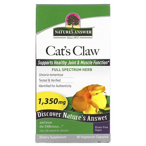 Отзывы о Натурес Ансвер, Cat's Claw, 1,350 mg, 90 Vegetarian Capsules