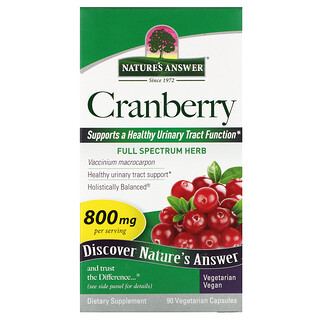 Nature's Answer, Cranberry, 800 mg, 90 Vegetarian Capsules (400 mg per Capsule)