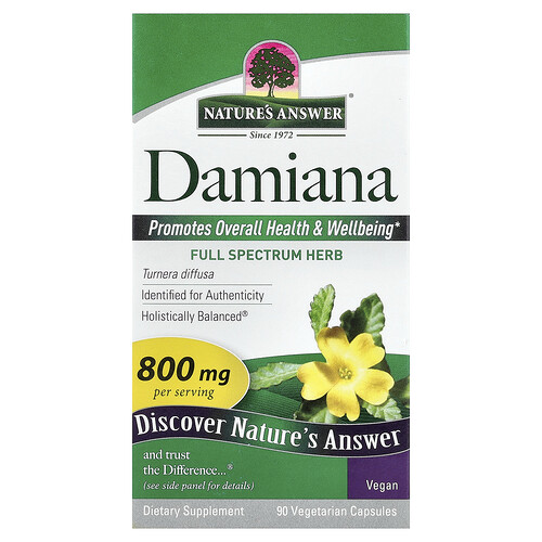 Nature's Answer, Damiana, 90 pflanzliche Kapseln (400 mg pro Kapsel)