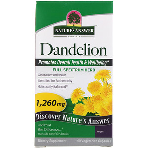 Отзывы о Натурес Ансвер, Dandelion, 1,260 mg, 90 Vegetarian Capsules