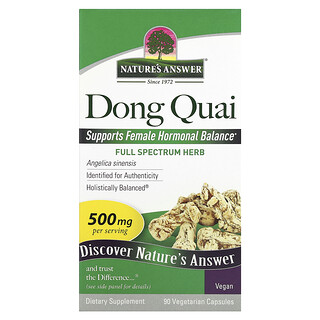 Nature's Answer, Dong quai, 500 mg, 90 cápsulas vegetales